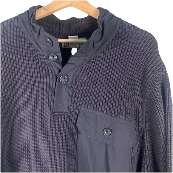 Duluth Trading Co Mens Size XL Brigadier Button Mock Sweater Blue Gray ($99.95) - Picture 2 of 12